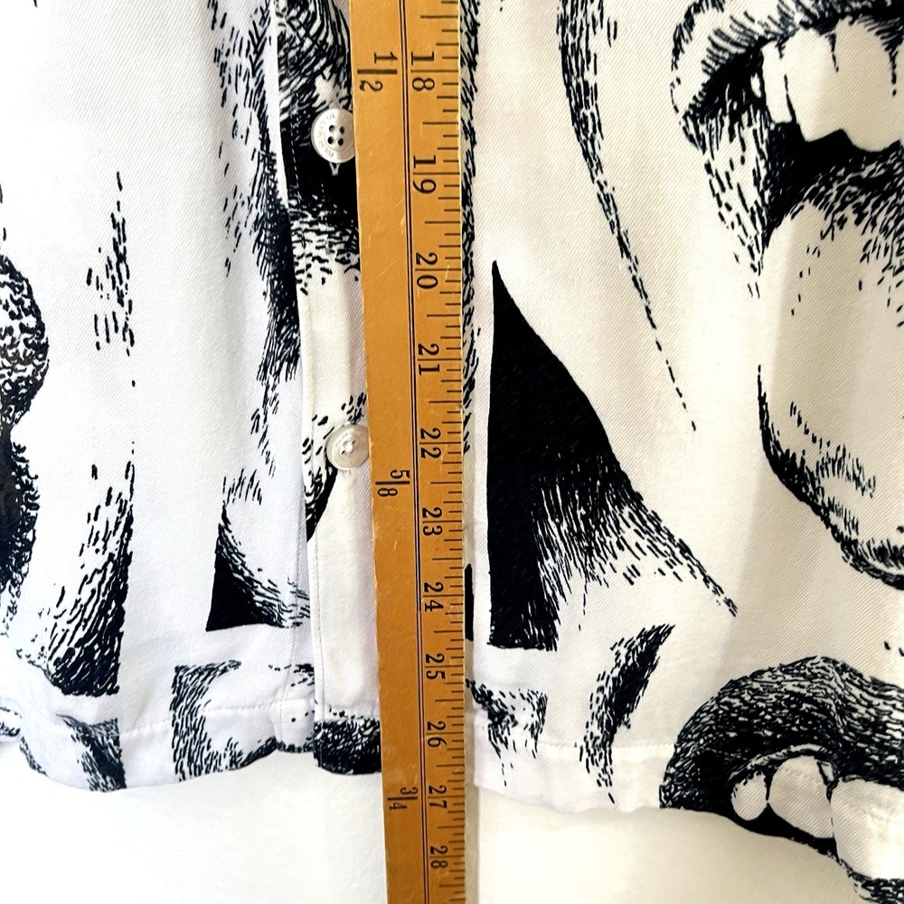 Iggy X Polar Skate Co Alternative Mens Shirt All Over Mouth Sz L  Button Up RARE - Picture 15 of 16